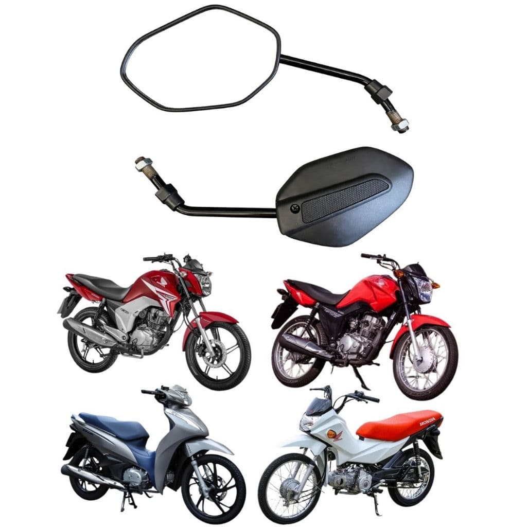 Par Retrovisor Mini Cg150 Cg125 Biz Pop Esportivo Moto Awa