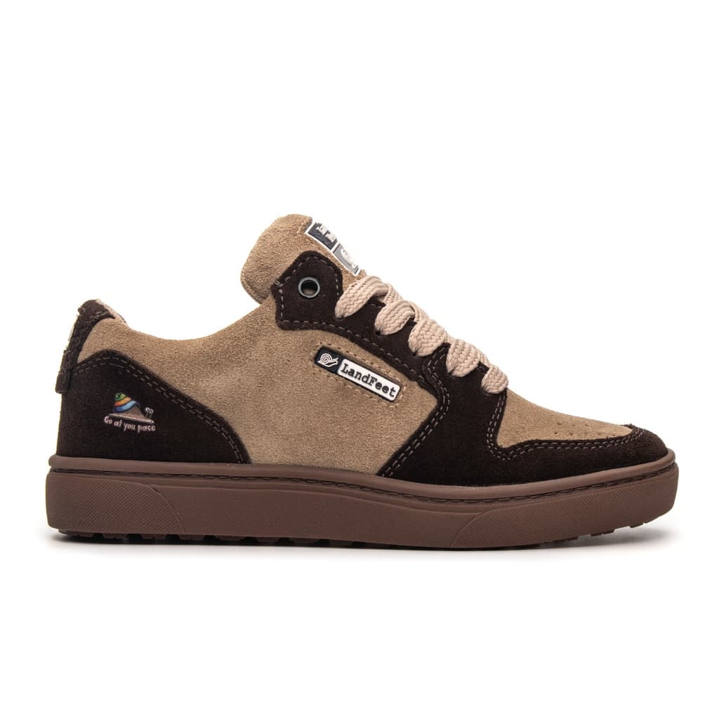 Tênis Marron Landfeet Skate Crossfit Casual Lifestyle Sola Reta Trace Lançamento