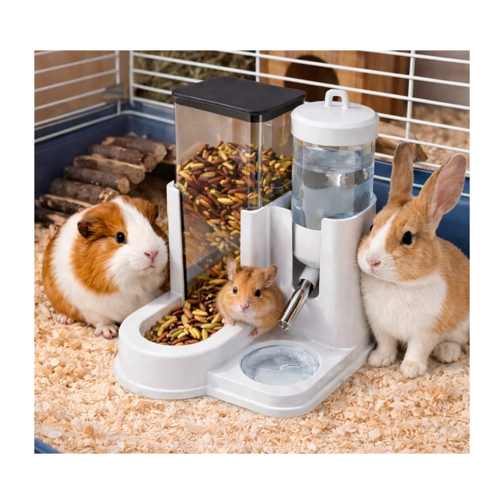 Comedouro Bebedouro Automático Hamster Coelho Porquinho da India Roedores Anti Vazamento