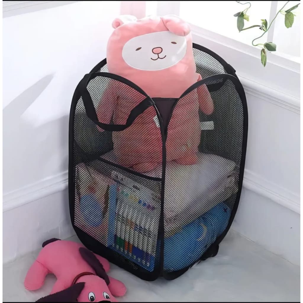 1 Cesto De Roupa Caixa Dobrável Para Armazenagem E Organização De Vestuário Brinquedos 36x36x58cm Cor Aleatória