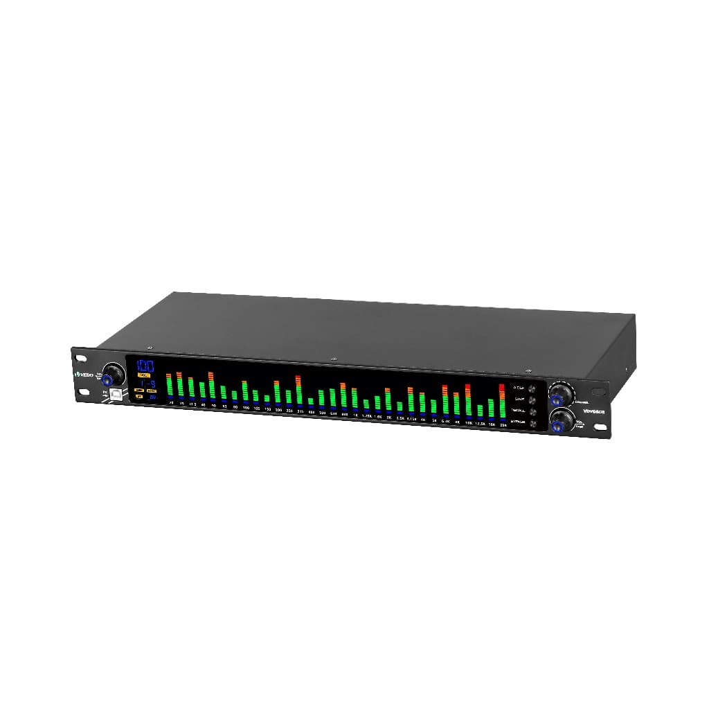 VEDO EQ31 Equalizador digital 31 Stage Led C/Gate Exciter Com Depuração De Botões E Software De Computador Bivolt
