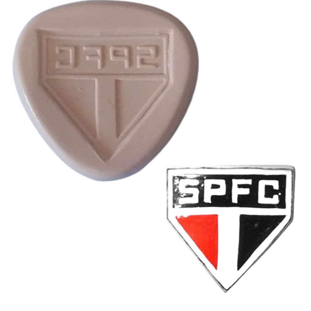 Molde de silicone Futebol São Paulo - Biscuit, Resina, Pastas e etc... (M 83)