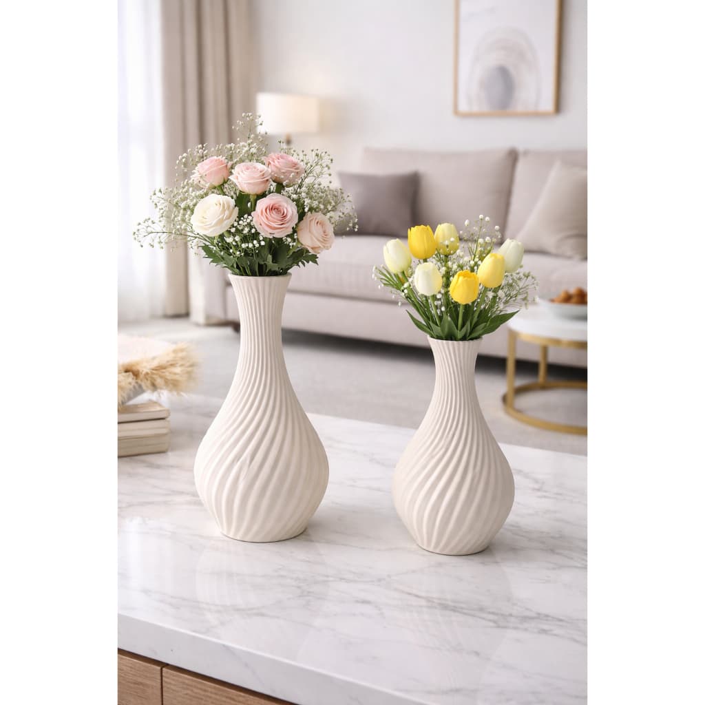 Vasos Decorativos Luxo Kit com 2 Designer Moderno e Elegante