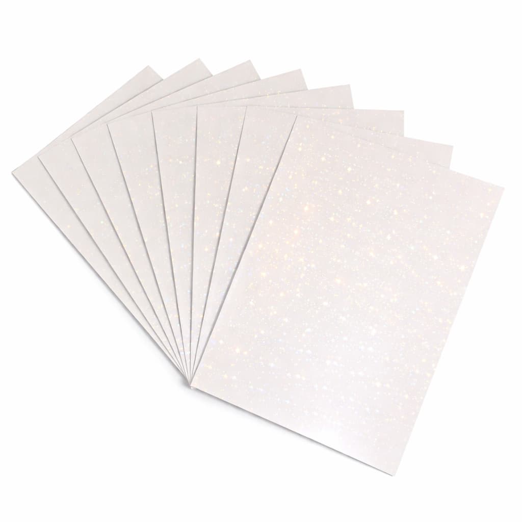 Papel Adesivo Holográfico Vinil Estrelas A4 50 Folhas A Frio