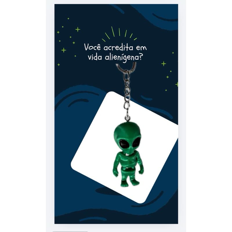 Chaveiro Alienígena Chaveirinho Alienígena 3D
