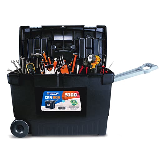 Caixa Plastica Maleta de Ferramentas com Rodinhas Car Box