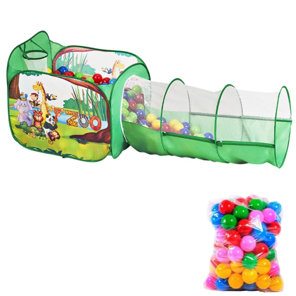 Piscina de Bolinhas Infantil Grande Com Cesta Basquete + Túnel Piscininha 2x1 para Criança
