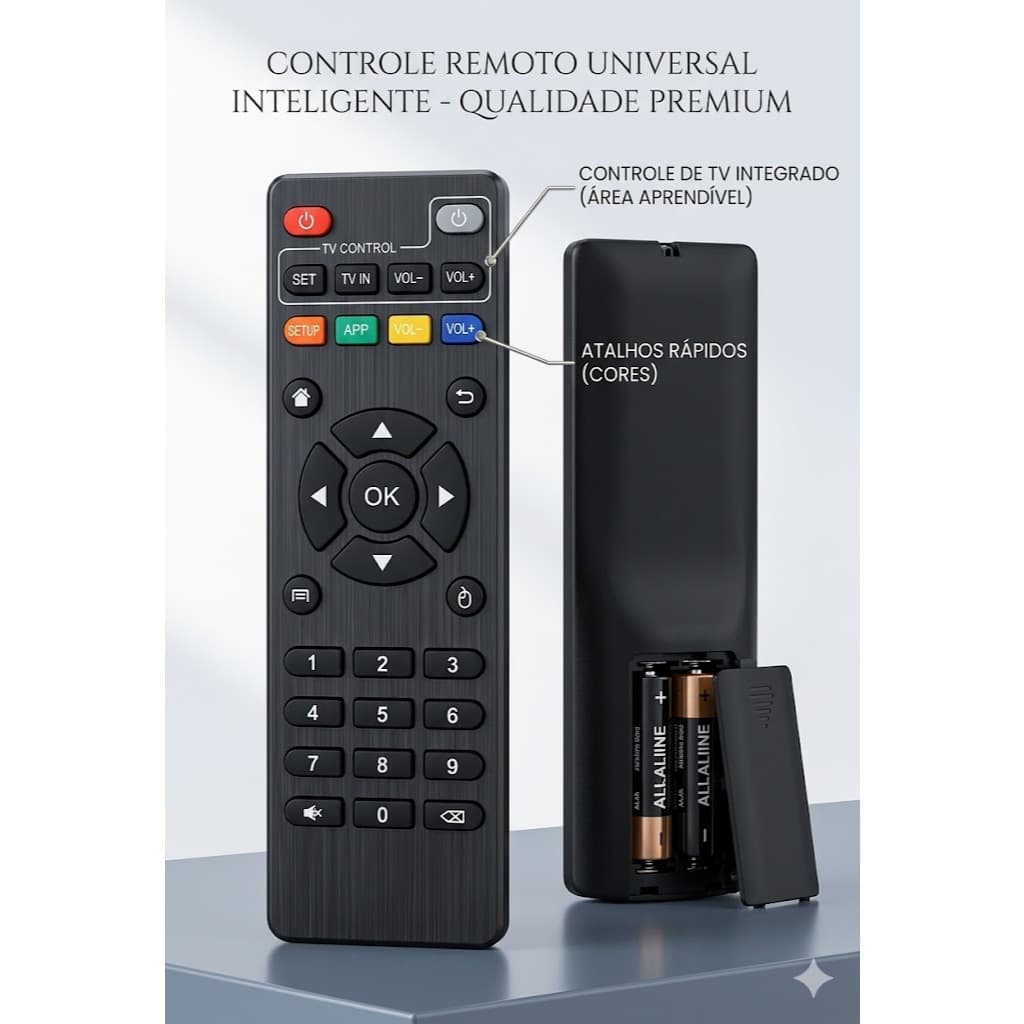 CONTROLE TV BOX HMASTON HT-P43/LELONG LE-7490-1 Compatível com Várias Marcas