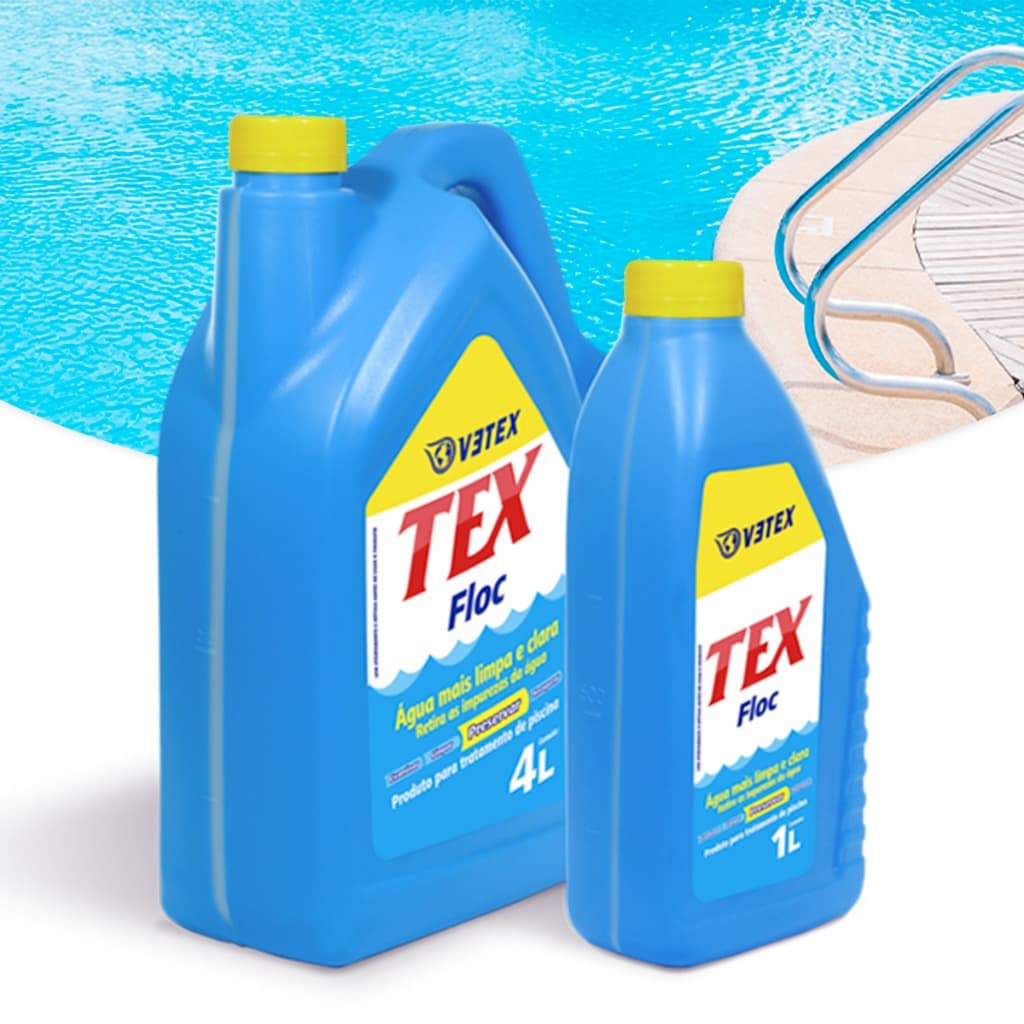 Clarificante Floculante Para Piscina Limpeza Água Cristalina Floc Tex 1 Litro Vetex