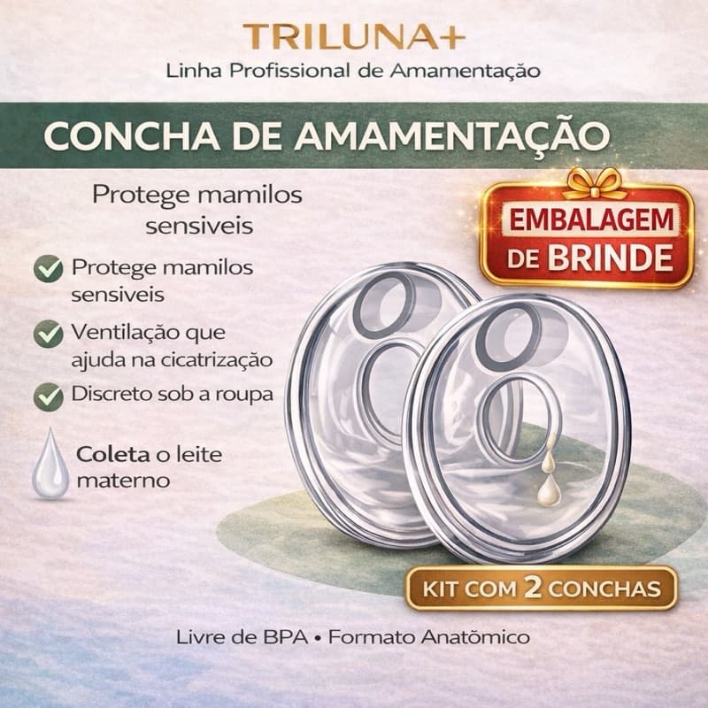CONCHA COLETORA DE LEITE MATERNO - COLETOR - AMAMENTAÇÃO - ANATÔMICA - 1 PAR