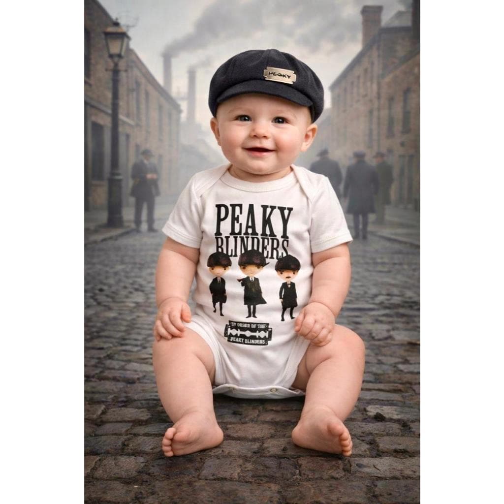 Body Peaky Blinders bebê Body Série Peaky Blinders Body Personalizado Body Mesversario Body Temático Bebê
