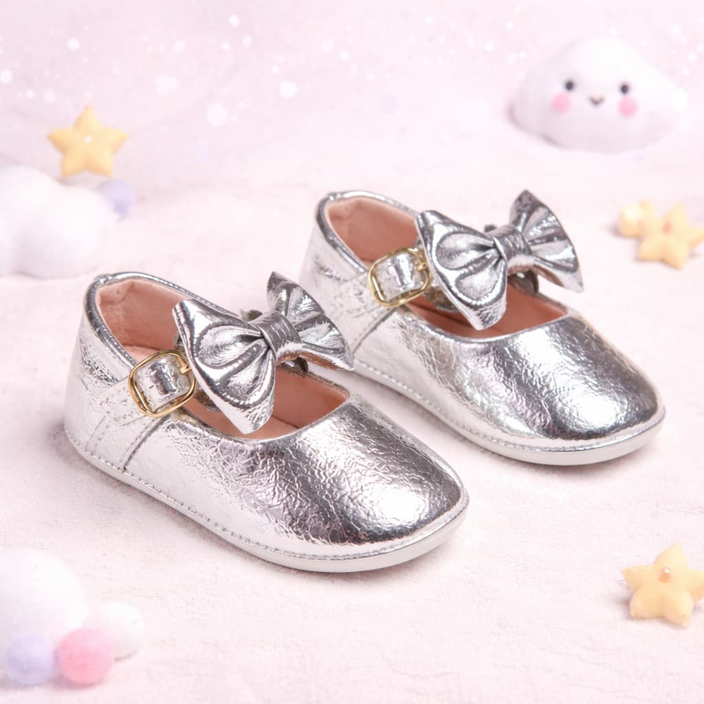 Sapatinho de bebê de colo laço luxo Delicado feminina infantil menina do 14 ao 19