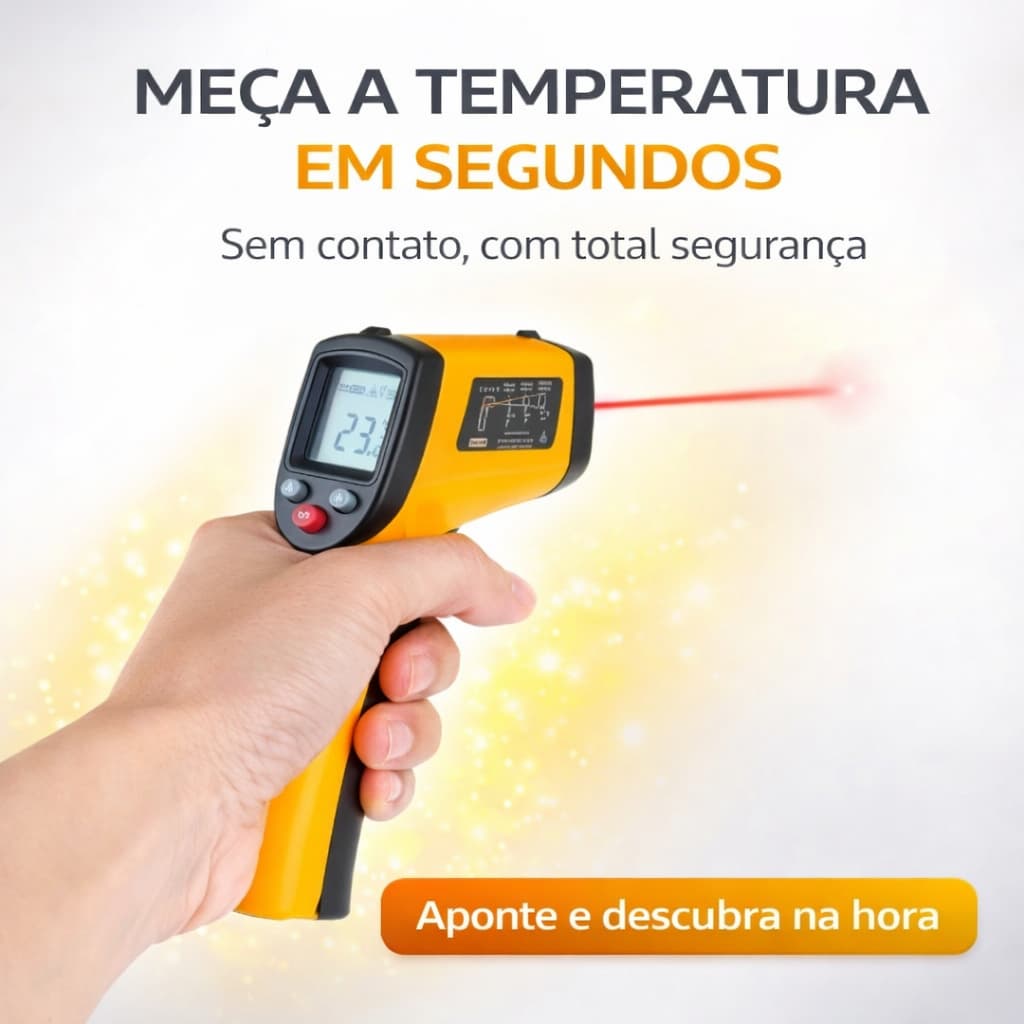 Termômetro Laser Infravermelho Digital Profissional Medição Temperatura Industrial