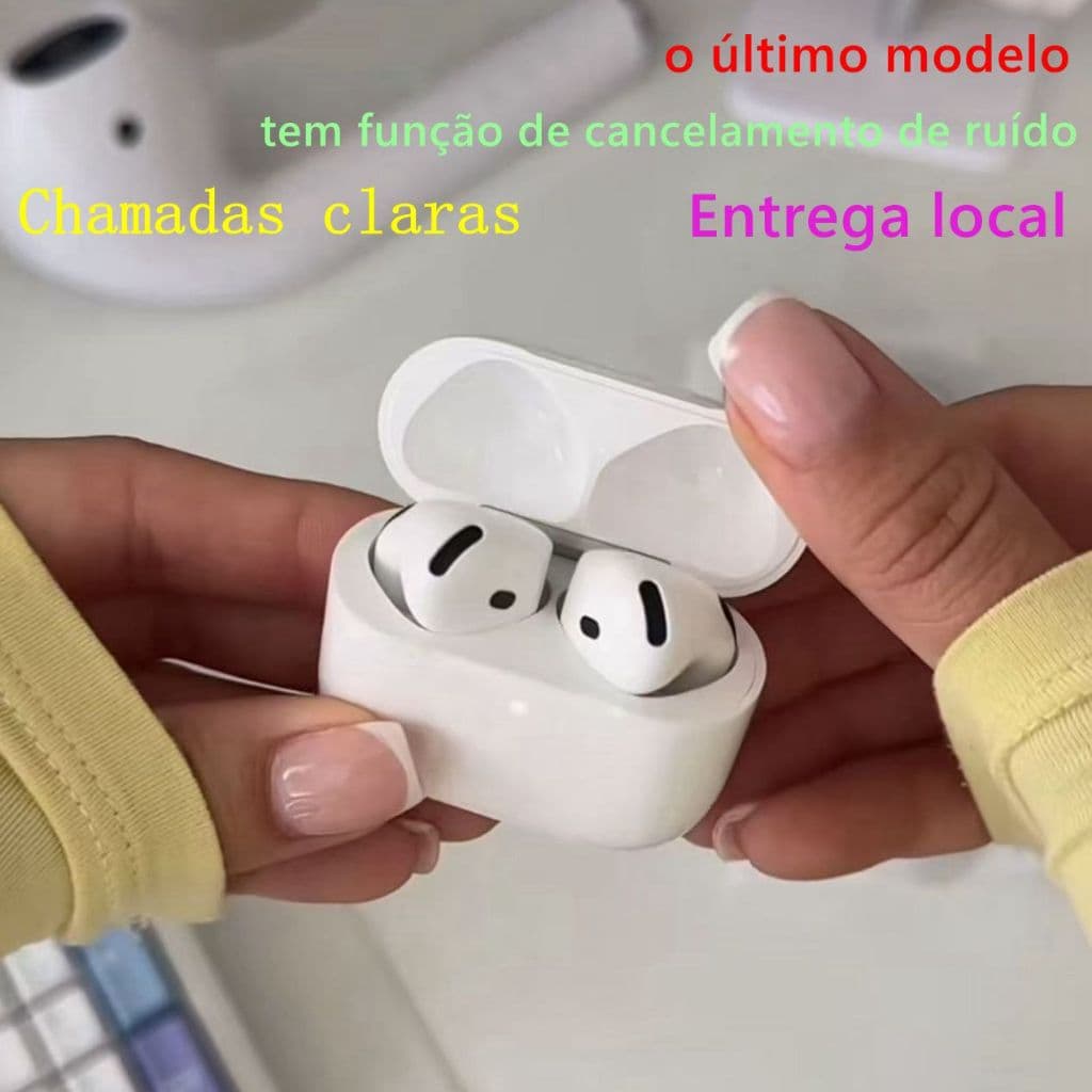 Novo Airs Fone de Ouvido Sem Fio Bluetooth Com Cancelamento De Ruído para iOS Android TWS