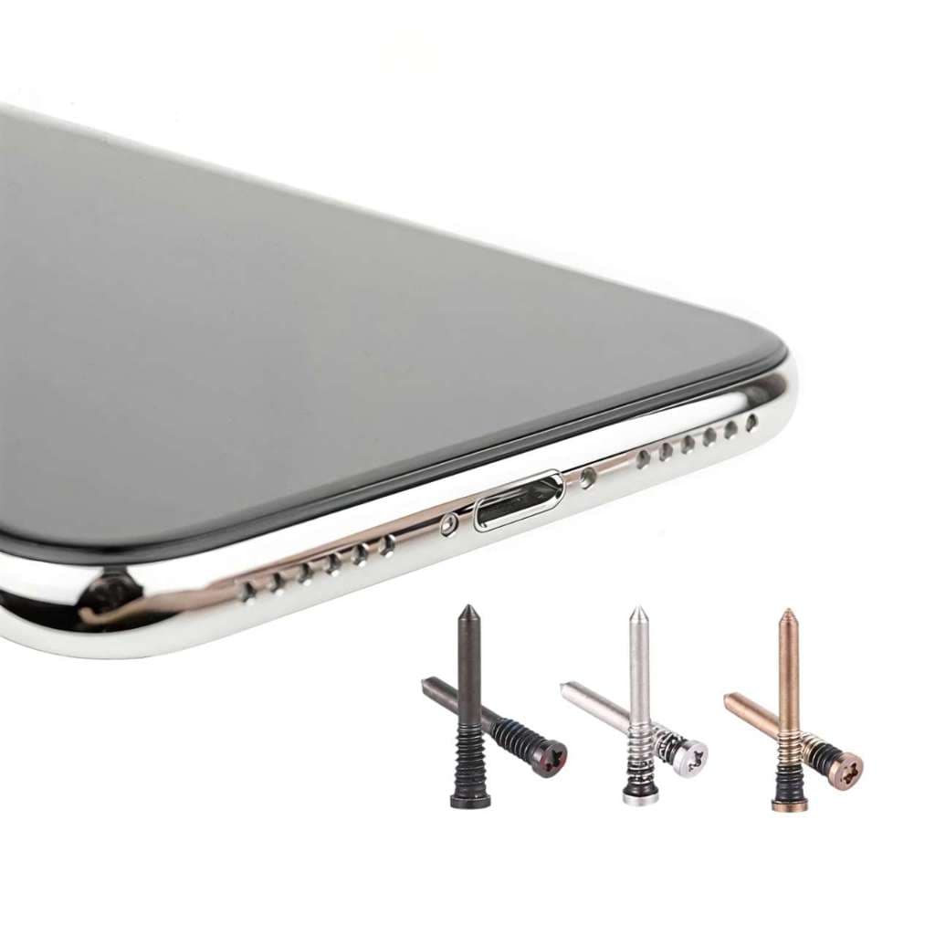 Kit 2 Pcs Parafusos Pentalobe para Embaixo de iPhone 17 16 15 14 13 12 11 Pro Max ( Cinco Estrelas)