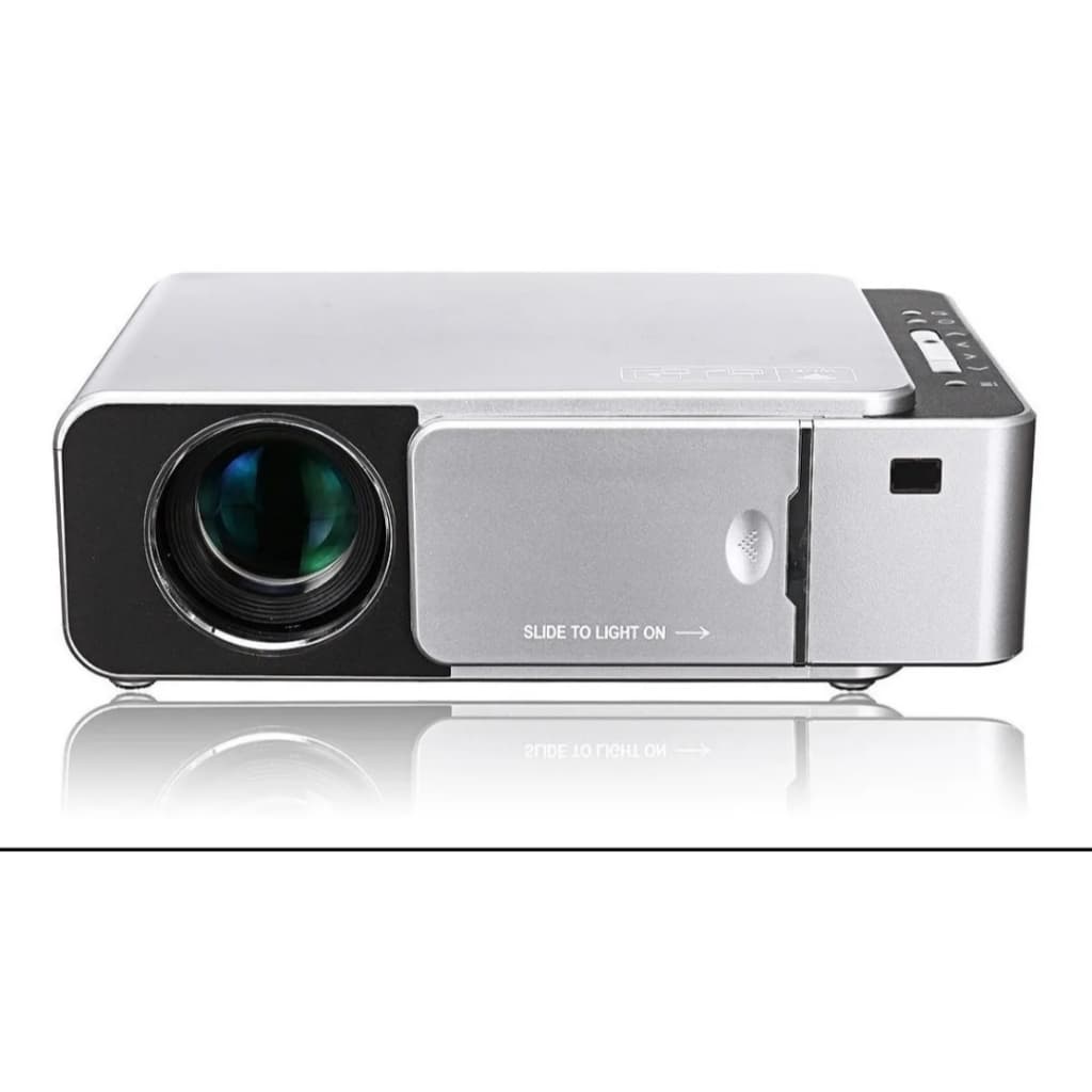 Projetor Toprecis T6 HD 720p LED Portátil HDMI USB AV Cinema Em Casa Com Controle
