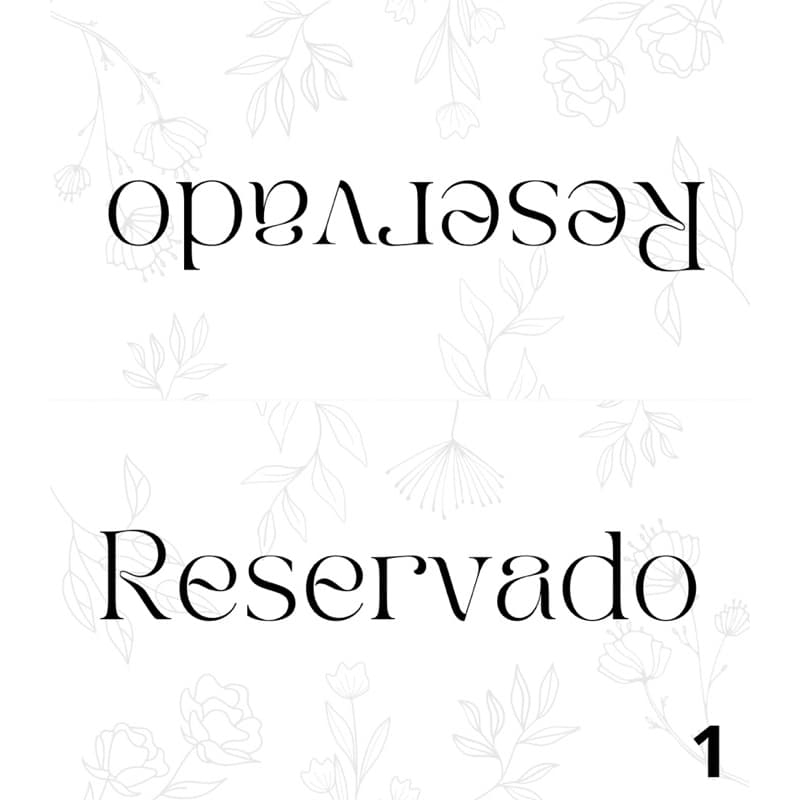 Placas RESERVADO para mesa CASAMENTO/EVENTOS PRODUTO PERSONALIZADO