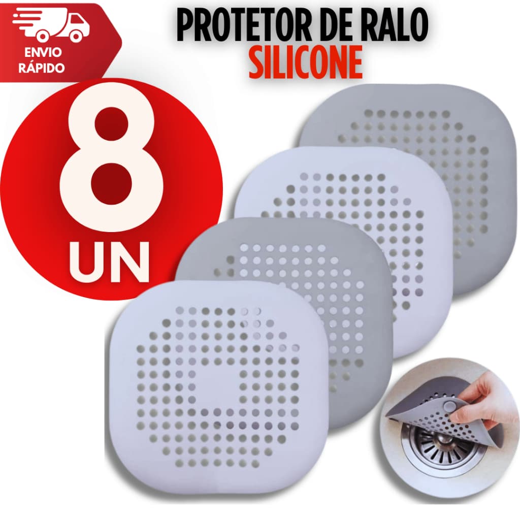 Jogo Protetores Ralos Silicone Para Banheiro Pia De Cozinha Banheira Lavanderia Anti Inseto Multiuso