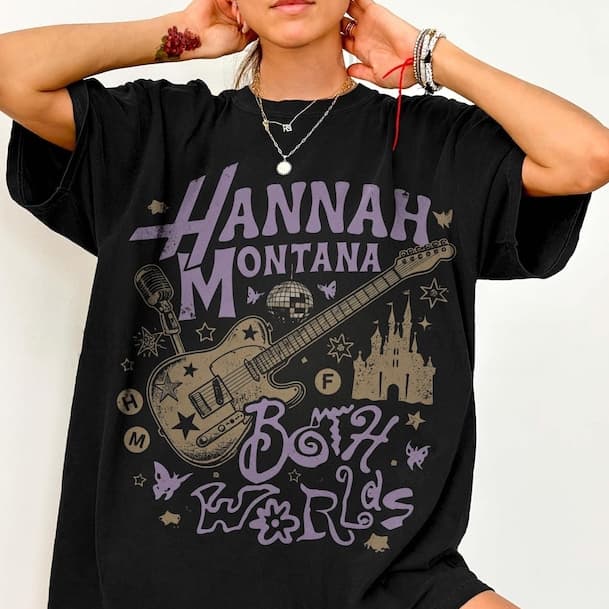 Camiseta Basica e Oversized T-shirt Estilosa Estampada Hannah Montana Miley Cyrus 20 anos Serie