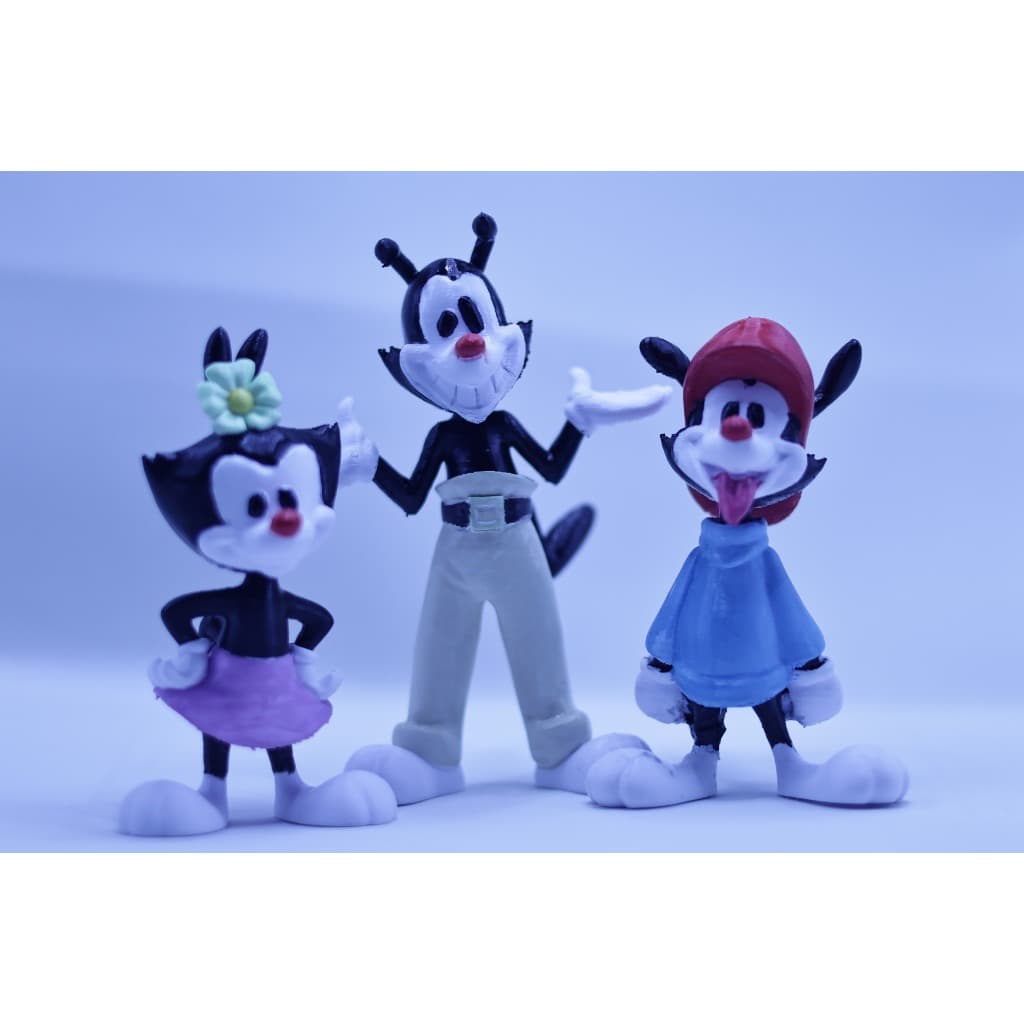 Bonecos Animaniacs Artesanais Kit c/ 3 – Pintados à Mão 🎨