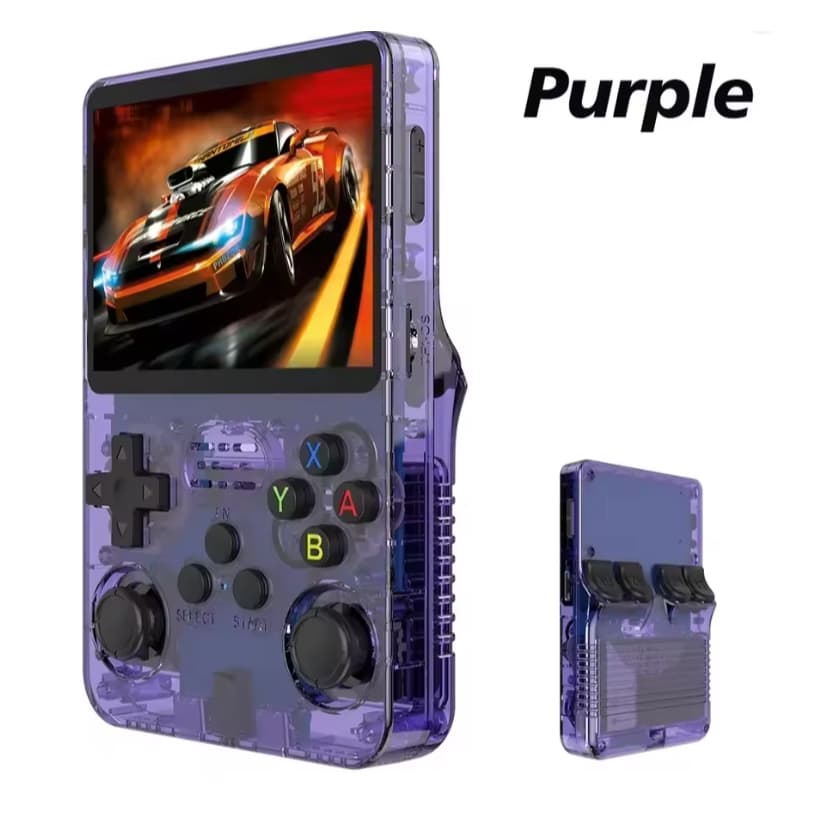 Console Portátil R36S com + de 15.000 Jogos, Vídeo Game 64g Linux Tela IPS 3.5 Polegadas.