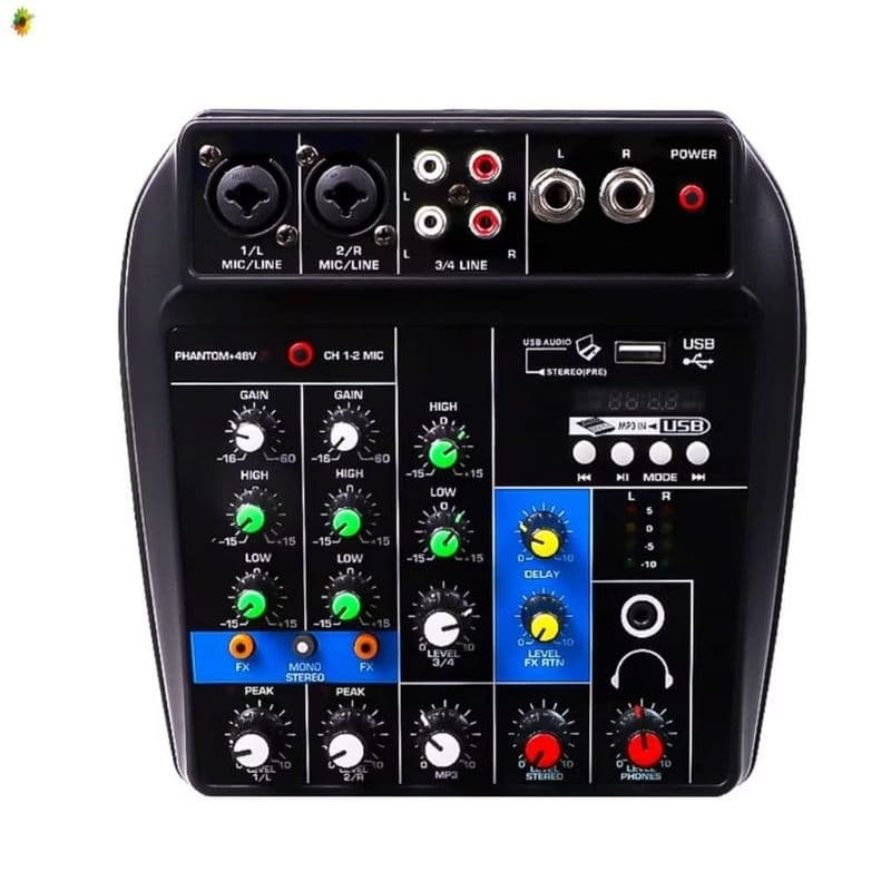 Mesa de Som Profissional 4 Canais com Bluetooth Usb e Equalizador MX-4BT MXT
