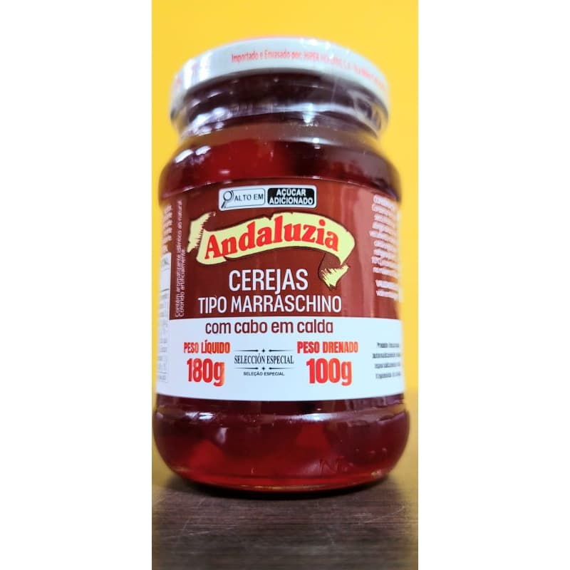 Cerejas🍒 c/ Cabo em Calda Marraschino Pote 1x180G uni Saint Paul.