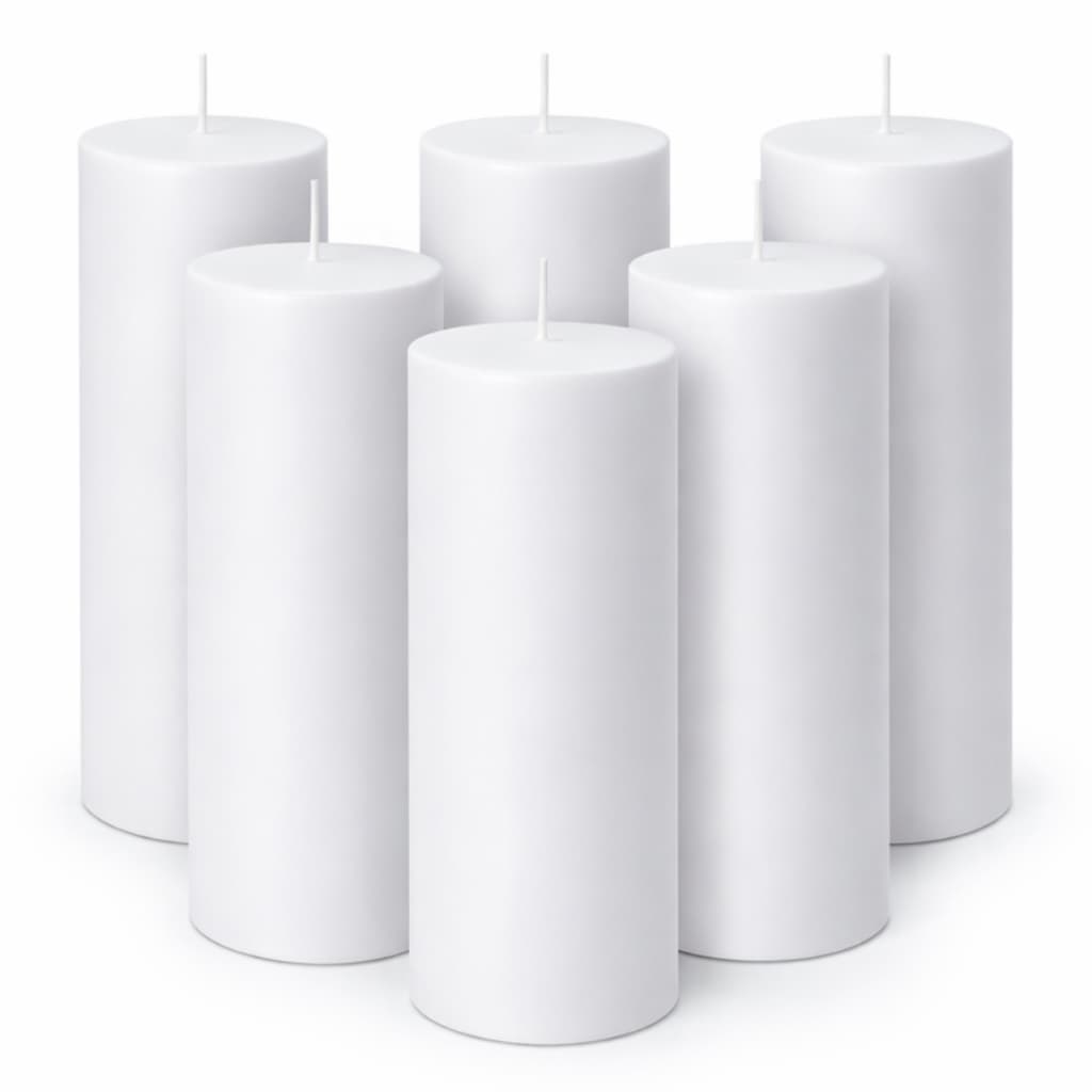 6 Velas 7 Dias Votiva 260g Branca Queima Longa Parafina Pura