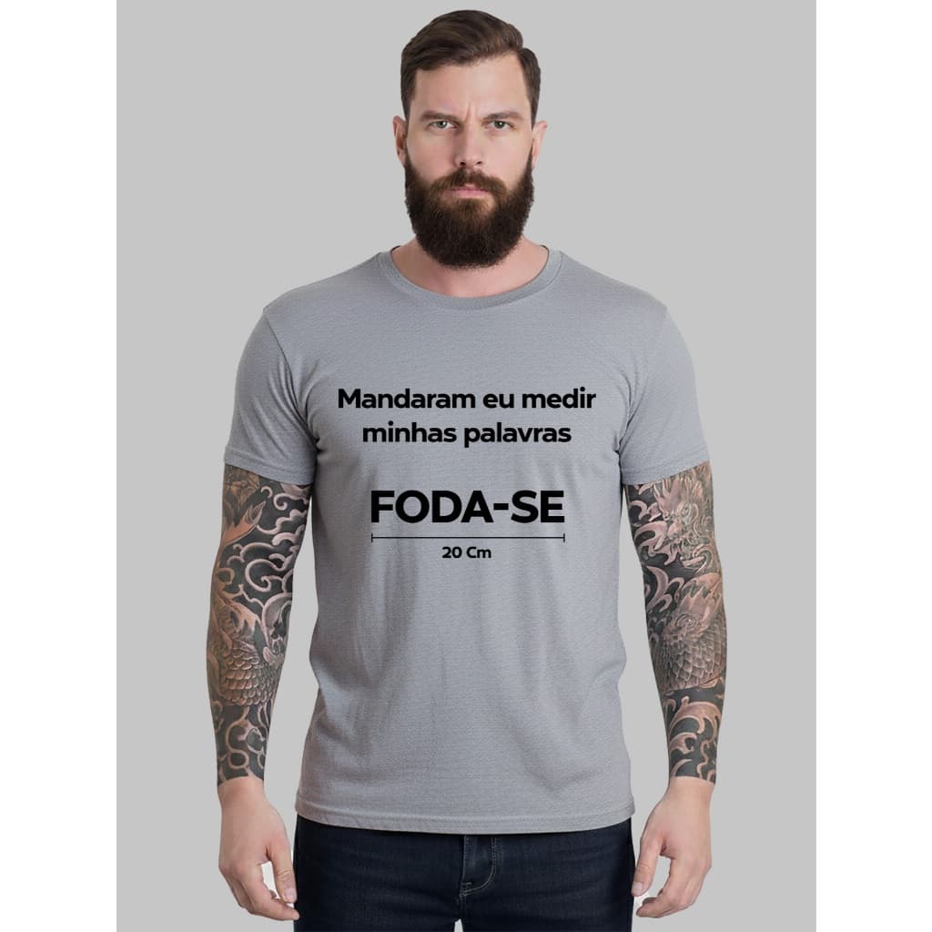 Camiseta Camisa Moda Masculina Frases Criativas Engraçadas Humor Meme Malha Premium Mescla Não Amassa