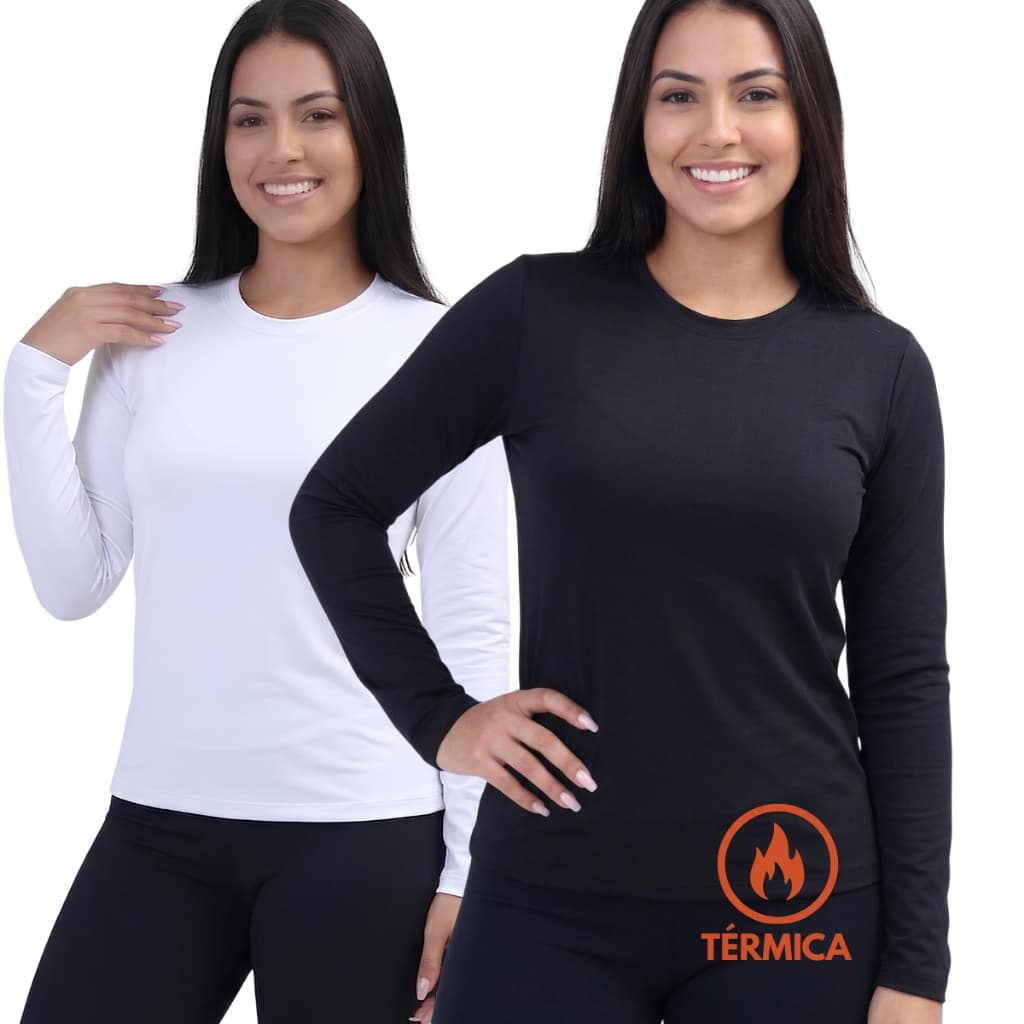 Blusa Segunda Pele Térmica Premium Flanelada Feminino Frio Intenso Camisa Inverno
