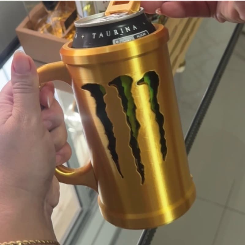 Porta Lata Monster Energy com Alça | Mantém Gelado por Mais Tempo