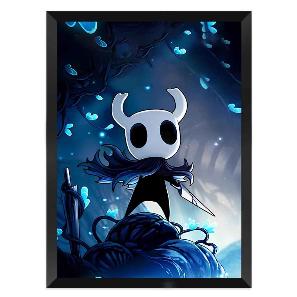 Quadro Decorativo de parede Hollow Knight Poster Emoldurado 30x40cm