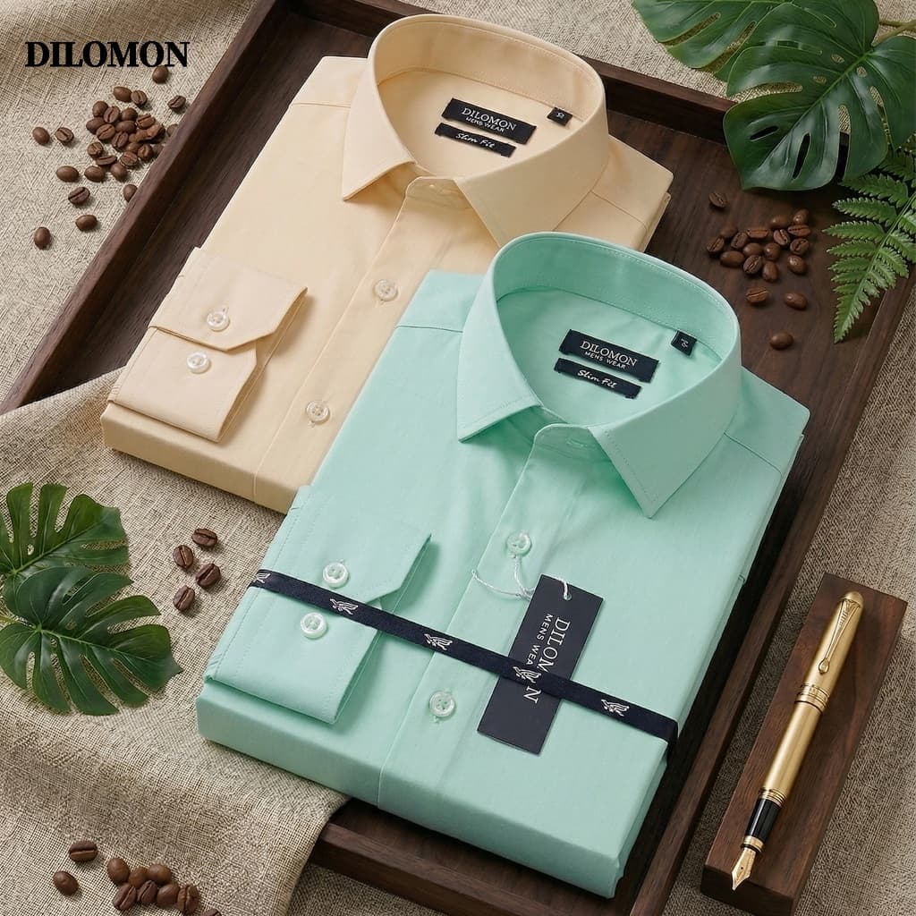 Dilomon Camisa Social Masculina Premium - Não Amassa, Respirável, Envio Imediato, Blusa do Brasil