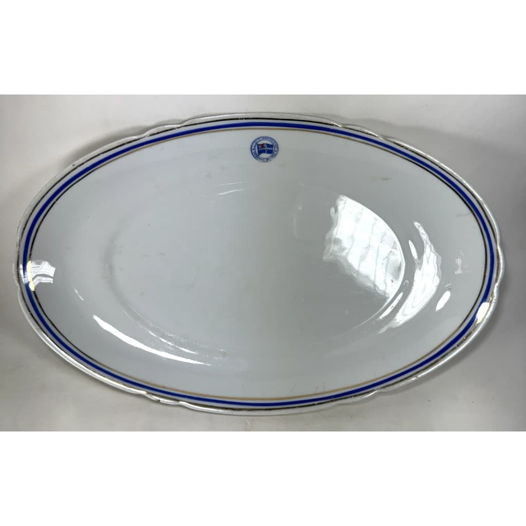 Antiga Travessa Porcelana Real Lloyd Brasileiro - Patrimônio Nacional - 39cm