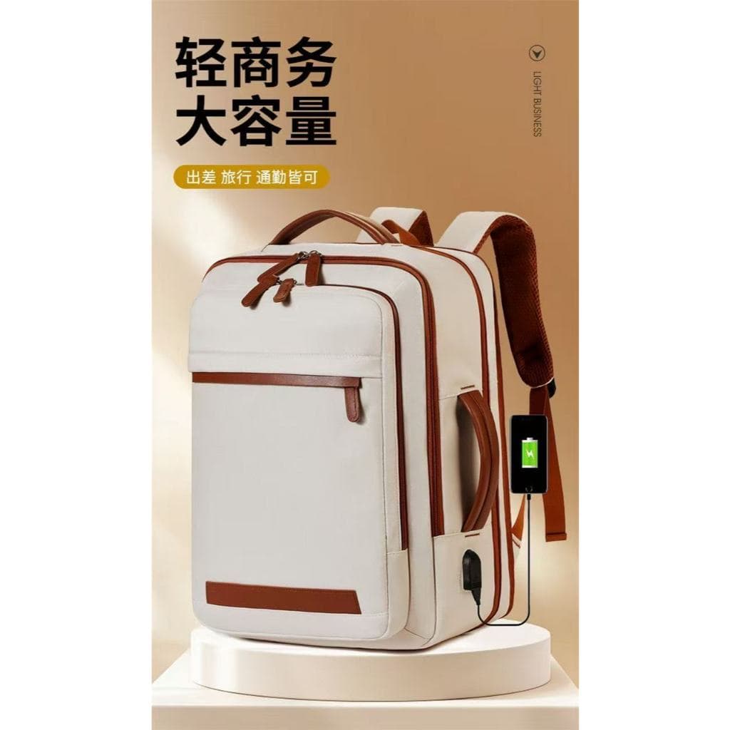 Mochila de Laptop 14-16 Polegadas Bolsa de Negócios Grande Capacidade Antichoque Prova de Água USB Carregável