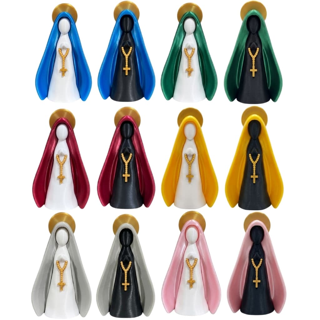 Escultura Decorativa Nossa Senhora Imagem Santinha 3D Religiosa Presente