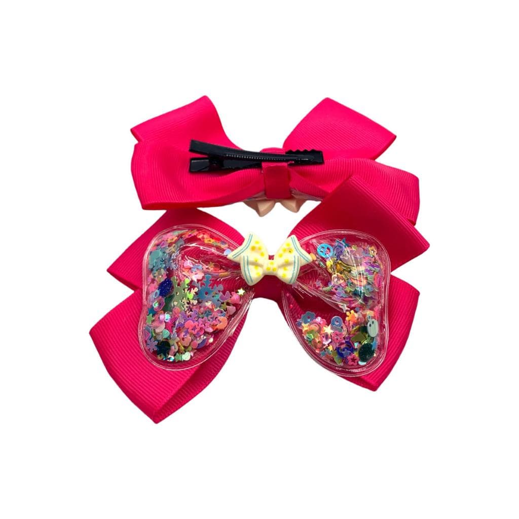 Kit 2 Presilha Cabelo Laco Aquario Confete Bico de Pato Infantil Menina