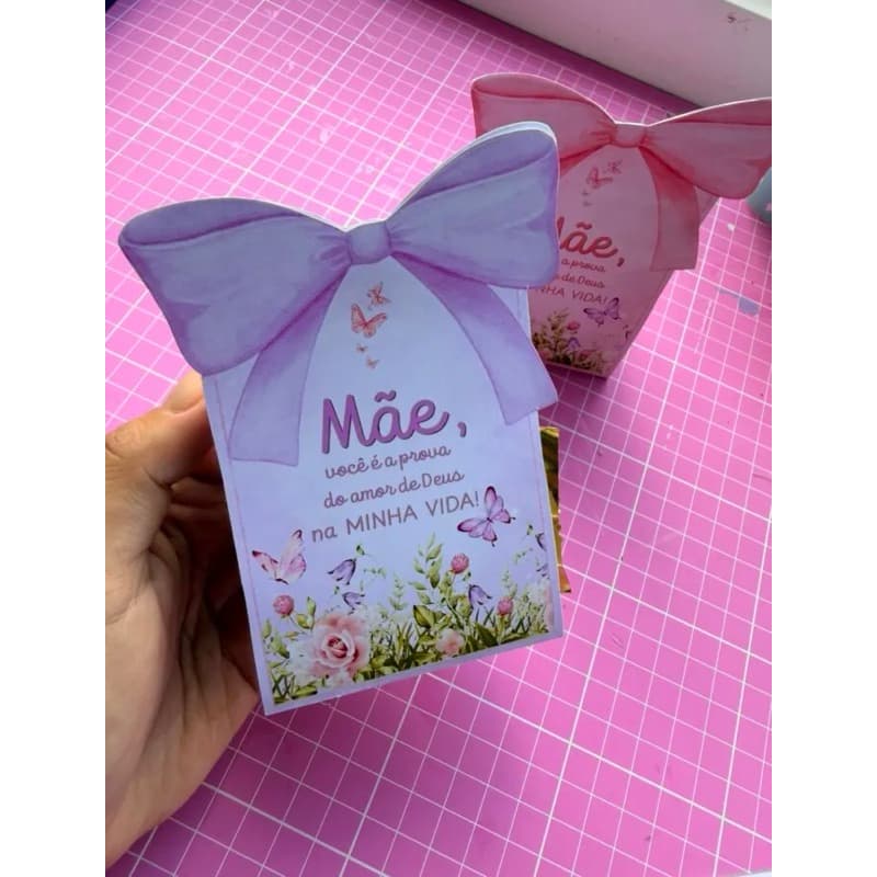 10 Caixinhas para Bombom dia das mães - Porta chocolate - Mimo - Lembrancinha