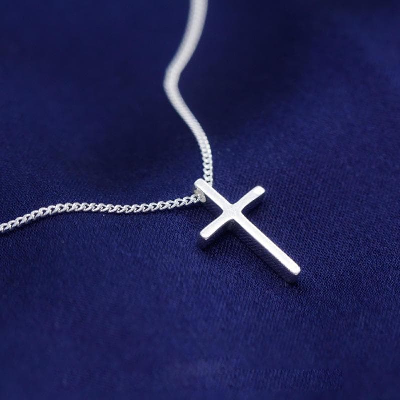 Corrente Masculina E Feminina Crucifixo Minimalista Luxo