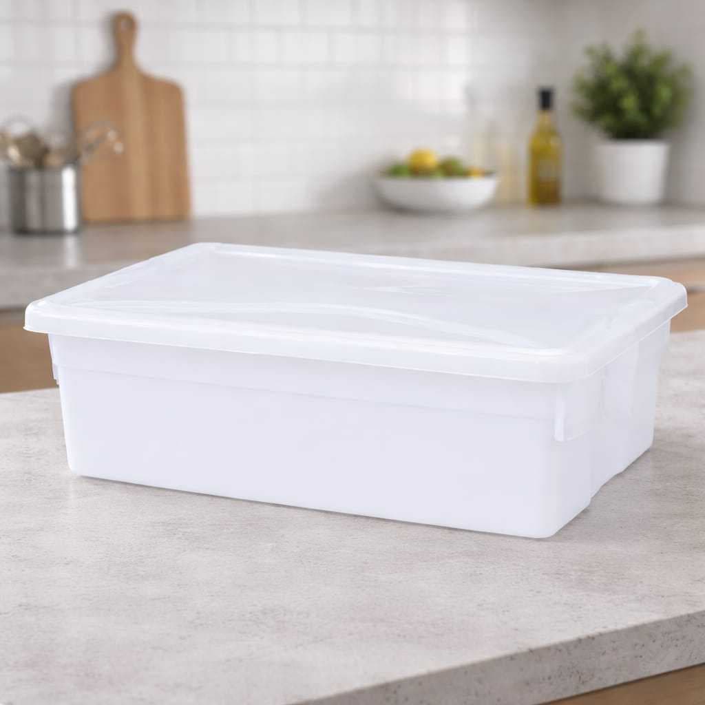Caixa Pote Organizador 11 Litros com Tampa Multiuso Salgados Festas Freezer Cozinha Verduras Legumes