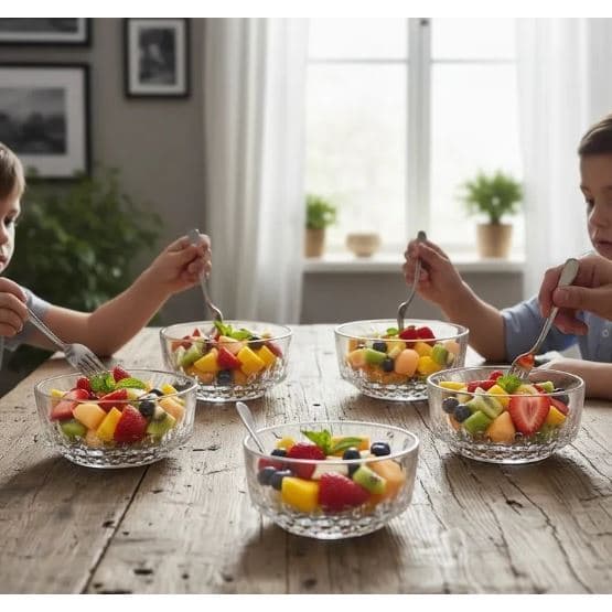 Jogo de 6Pçs Bowl Para Sobremesa de Vidro Angel 260ml
