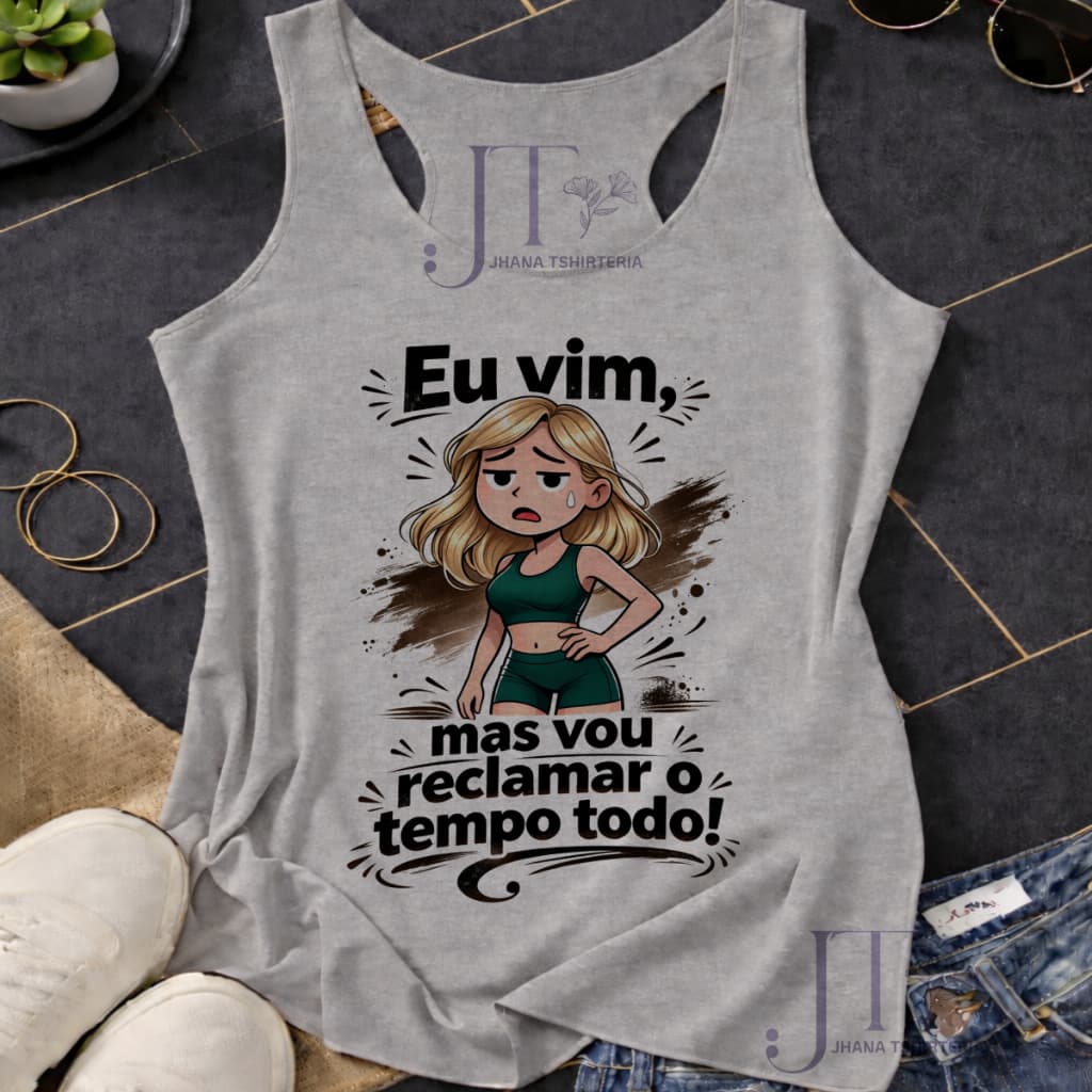 REGATA FEMININA,EU VIM,MENINA LOIRA,COLORIDA,CAMISETA,ACADEMIA,MODA FITNES,MULHER MAROMBA,moda plus size
