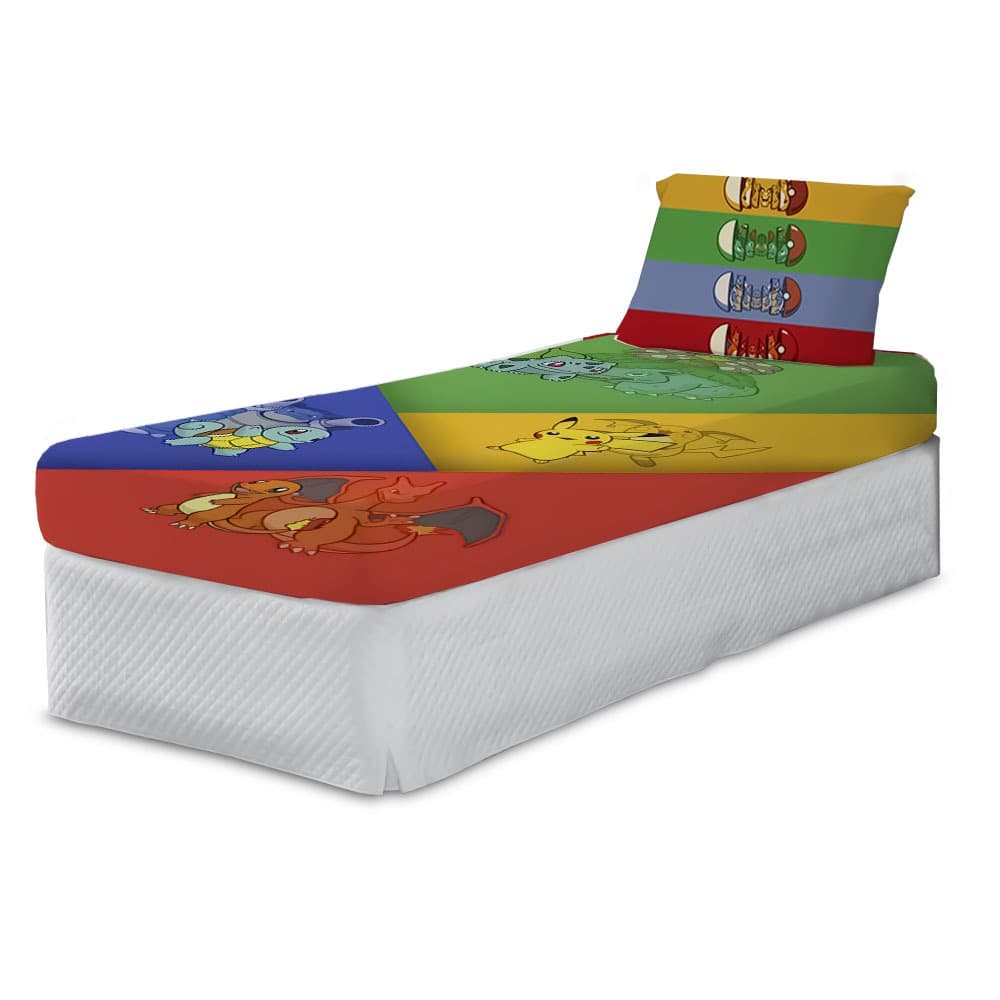 Kit Lençol E Fronha Monstrinhos De Batalha Solteiro