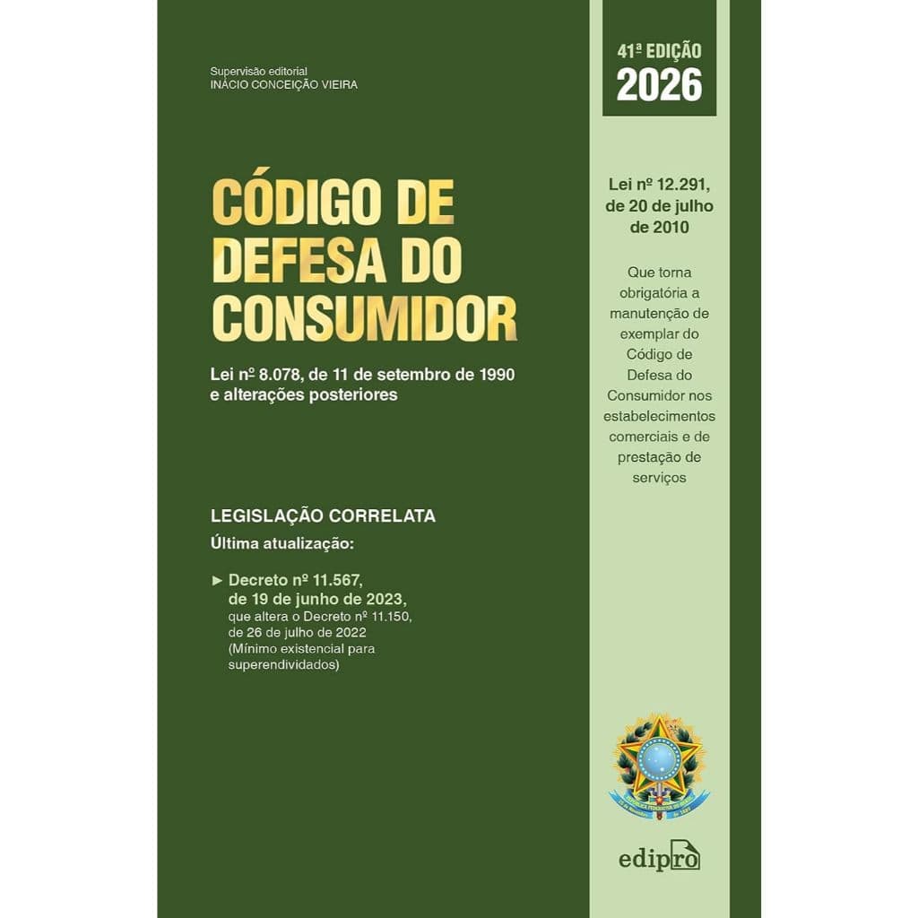 Livro Codigo de Defesa do Consumidor 2026 - 41ª Edicao
