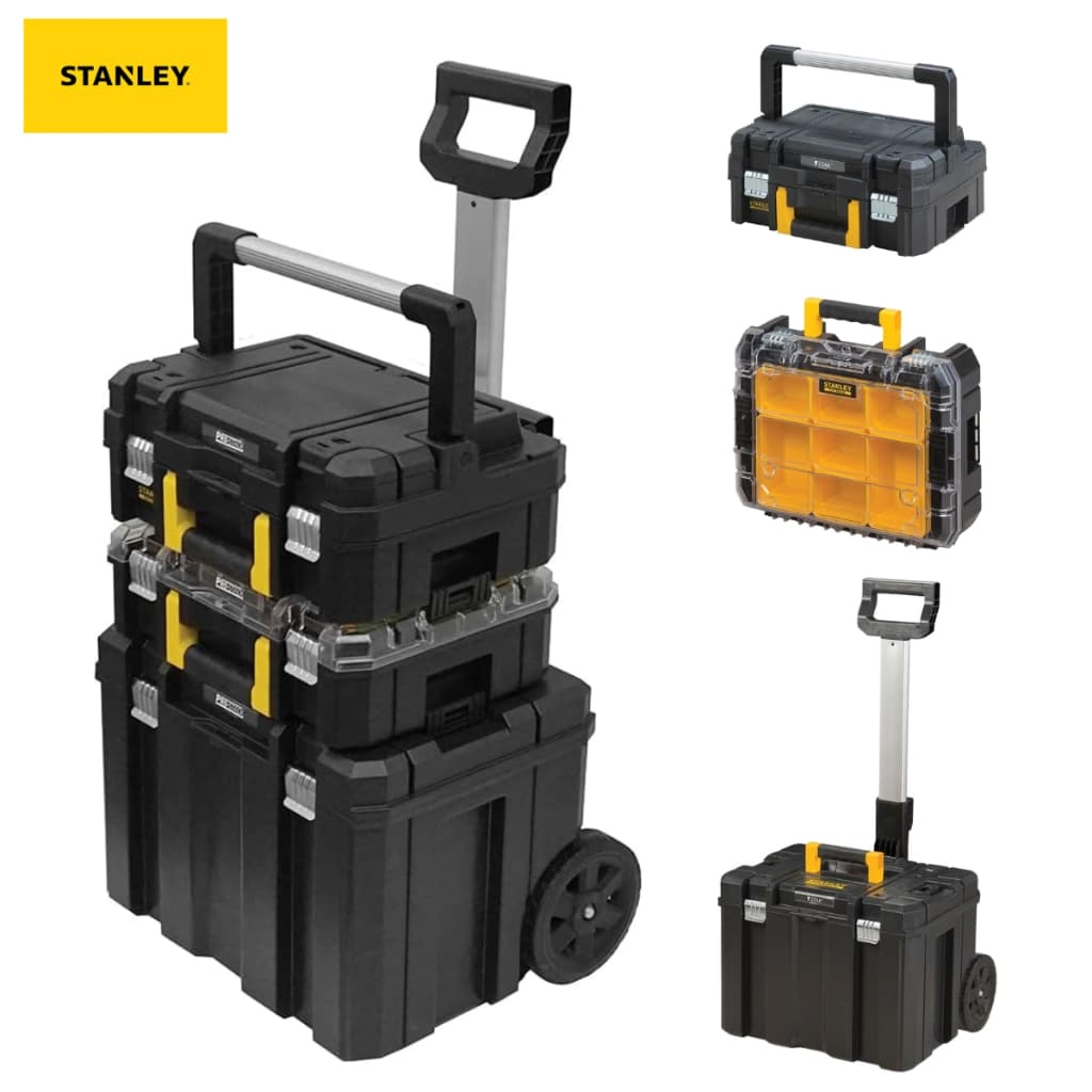 Kit Profissional Organizador de Ferramentas Movel Com Trava de Metal Alça Longa