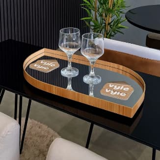 Bandeja espelho Decorativa Anne linha alta