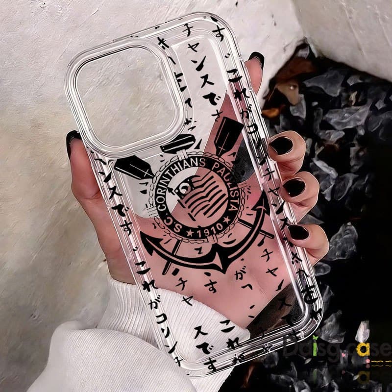 Sport Club Corinthians Paulista Capa De Silicone Transparente Para iPhone 17 16 15 14 13 12 11 Pro Max Plus