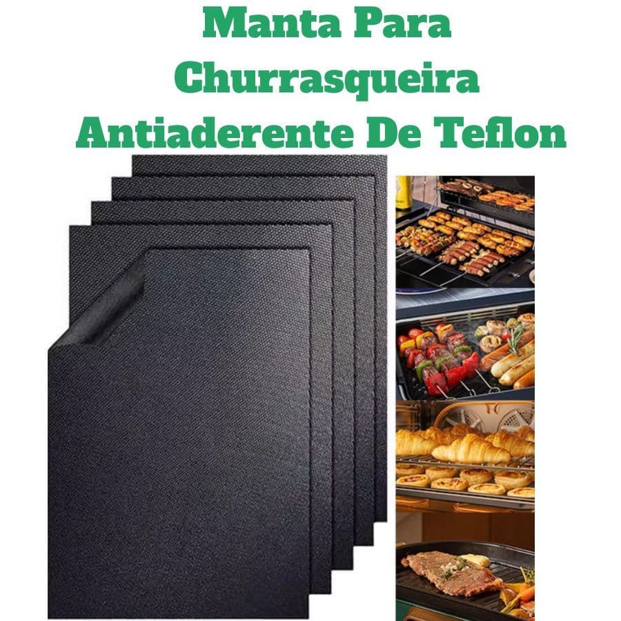 Tapete Para Churrasqueira Antiaderente Manta De Teflon Para Grelha Churrasco E Airfryer 40x33 Antiaderente Manuseio