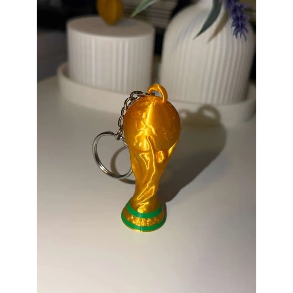 Kit 10 Chaveiros Taça Copa Dourada 5cm Lembrancinha Futebol Brinde Festa