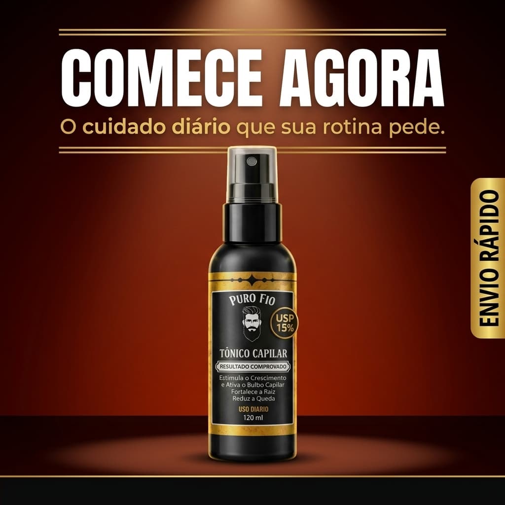 Tônico Capilar 15% Anti Queda Serum de Crescimento Poderoso Barba Cabelo Sobrancelha Bigode Kit d